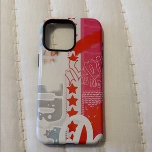 Vibrant Red and White Phone Case